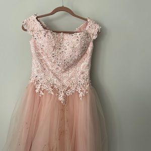 Pearl pink corset dress size 2